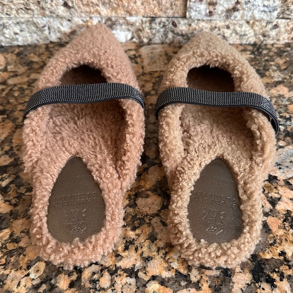 Brunello Cucinelli monili beaded genuine shearling slide - Picture 6 of 8